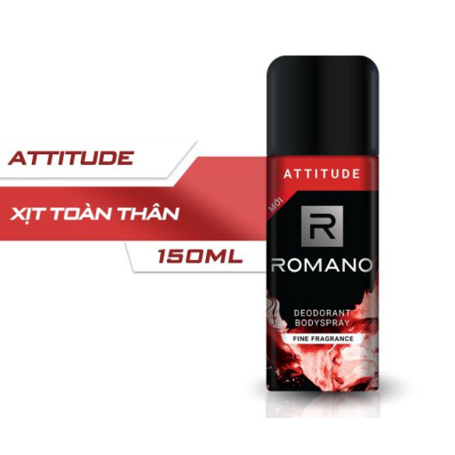 Xịt khử mùi nam Romano Attitude 150ml
