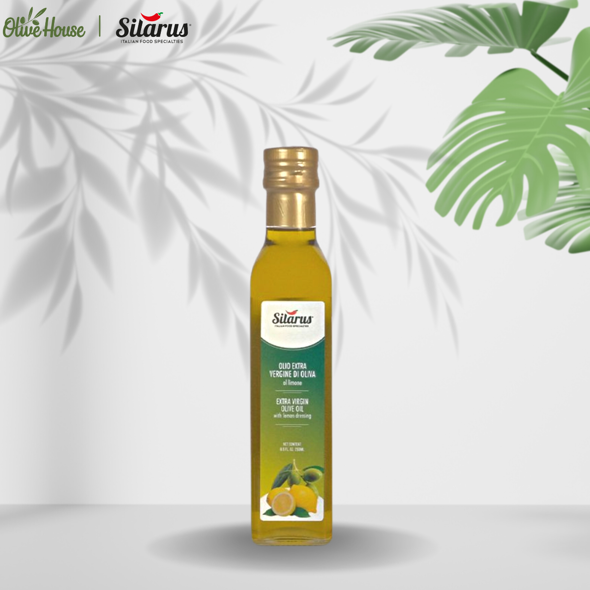 Dầu Olive Nguyên chất Vị Chanh Silarus 250ml