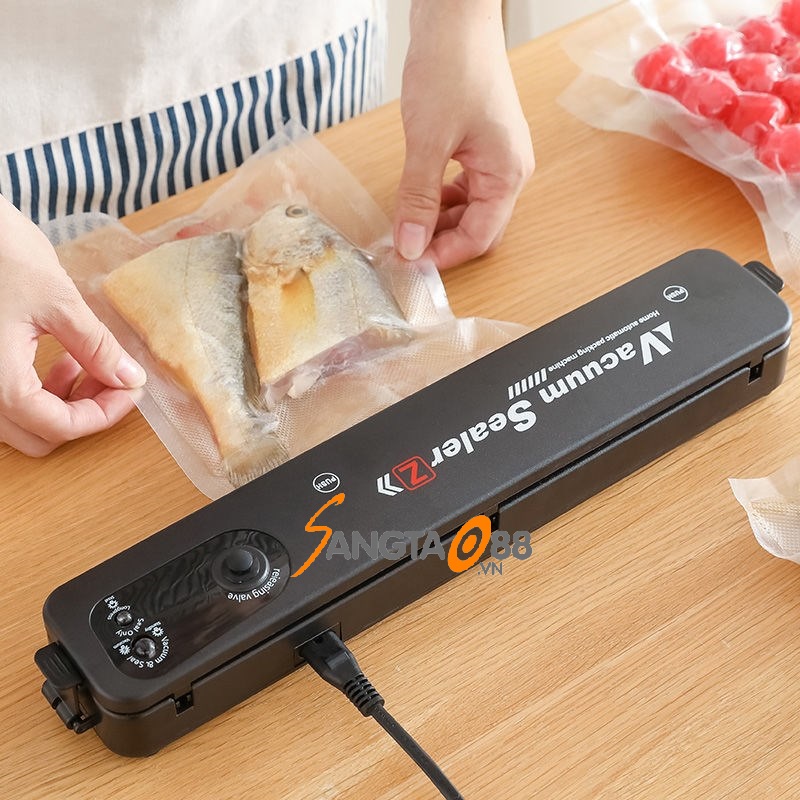 (TẶNG KÈM 30 TÚI]Máy hút chân không gia đình Vacuum Sealer hot 2022 - mẫu máy ép chân không, máy hút chân không thực phẩm mini cực tốt