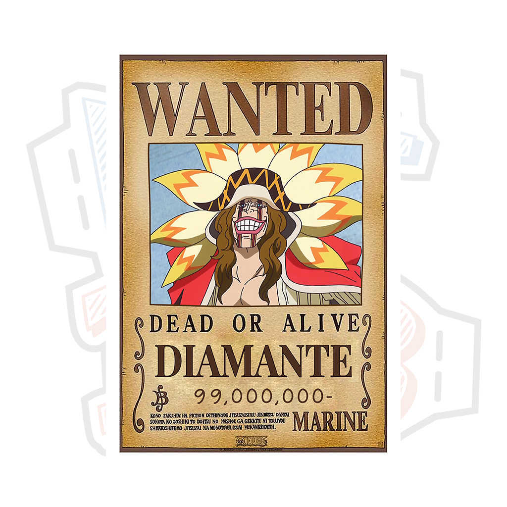 Poster truy nã Diamante - One Piece