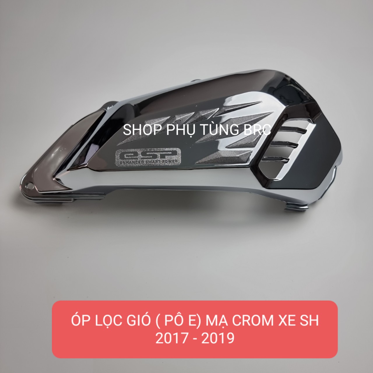 Ốp lọc gió mạ crom xe sh 2017, 2018, 2019