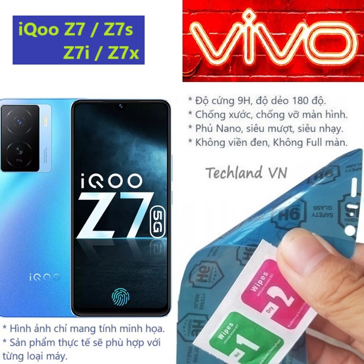 Cường Lực Phủ Nano Vivo iQoo Z7 / Z7s / Z7i 5G - Trong Suốt, Không Full Màn, Không Viền Đen