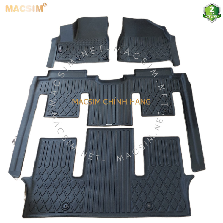 Thảm lót sàn xe ô tô Kia sedona Nhãn hiệu Macsim chất liệu nhựa TPE cao cấp màu đen