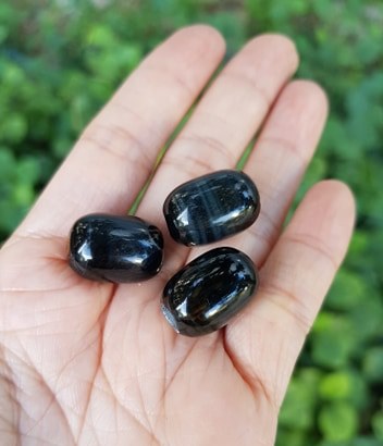 Lu Thống Đá Mắt Hổ Xanh Đen Kèm Dây Đeo Cổ