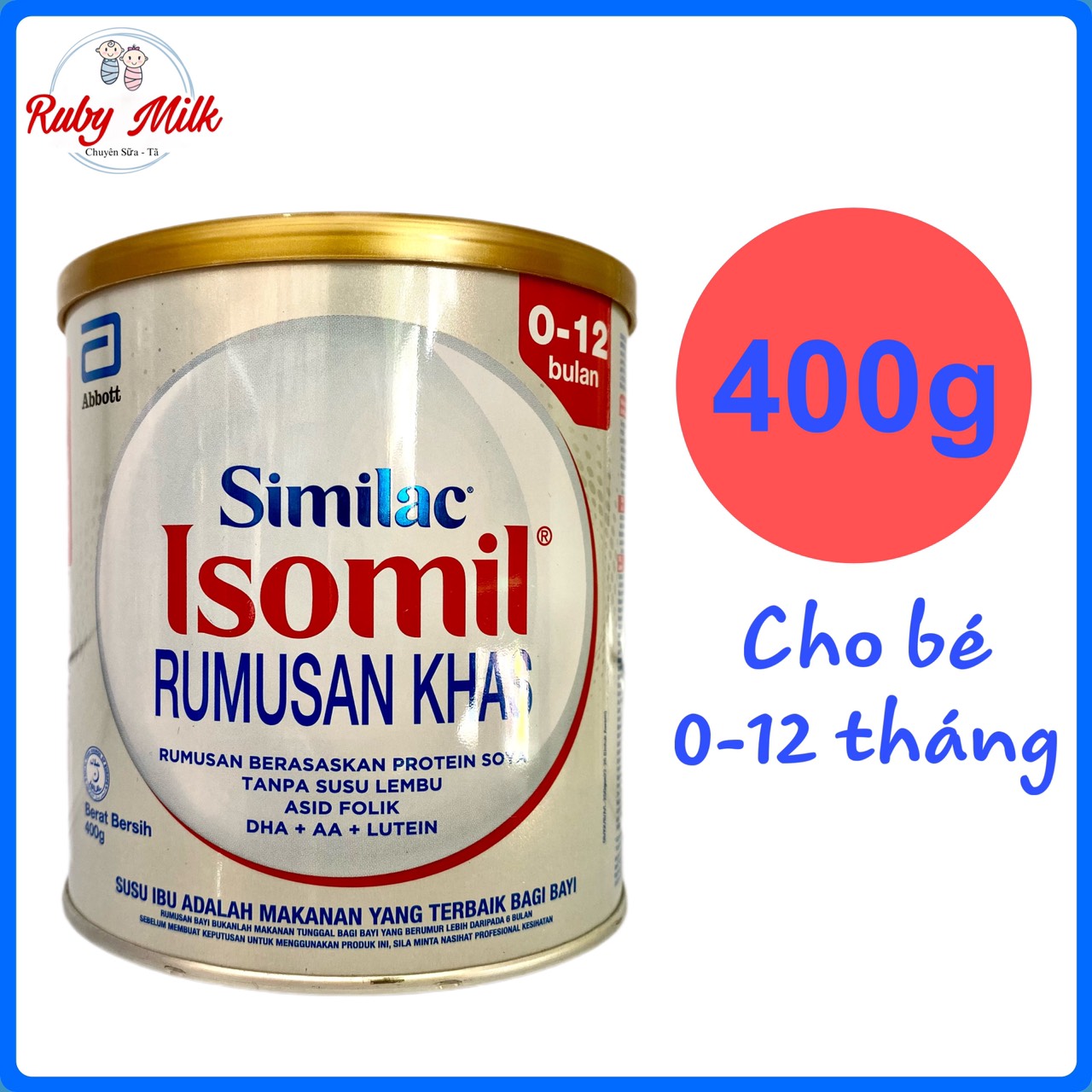 SỮA CÔNG THỨC SIMILAC ISOMIL VÀ ISOMIL PLUS 400G - ĐẠM ĐẬU NÀNH