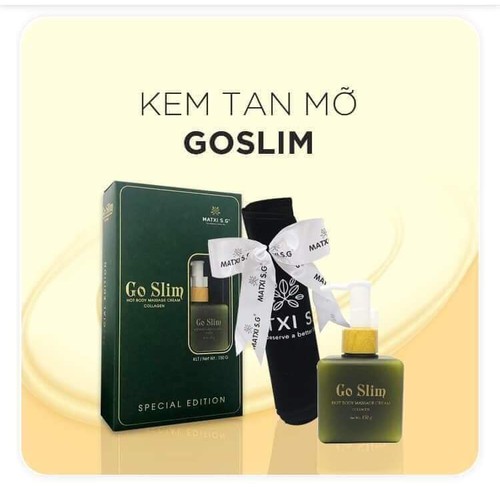 Kem tan mỡ Goslim (Tặng kèm đai nịt bụng cao cấp)