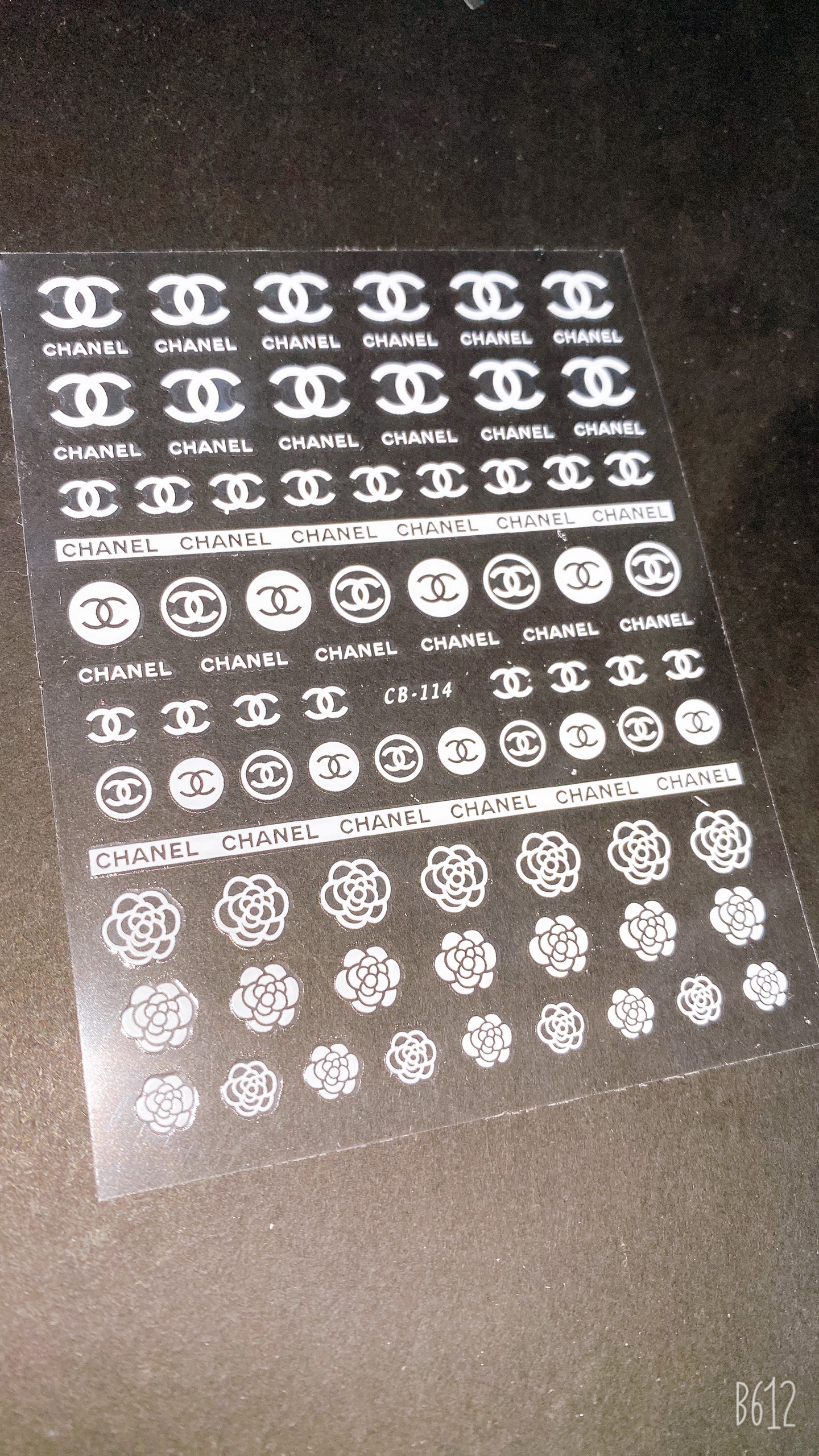 Sticker Thương Hiệu 2 ,Miếng dán móng tay 3D nail sticker