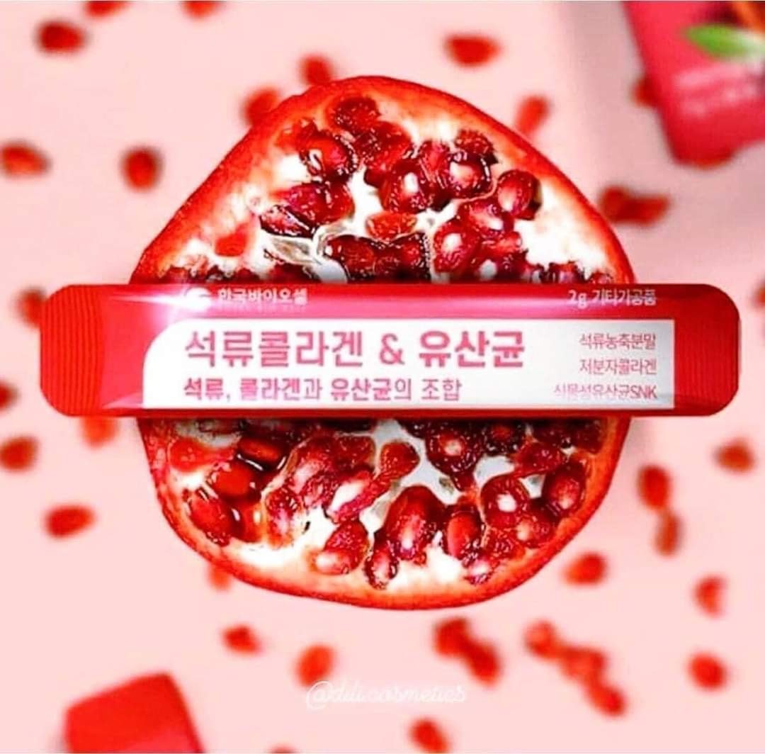 BỘT COLLAGEN LỰU ĐỎ  HÀN QUỐC - THẦN DƯỢC ĐẸP DA - THẢI ĐỘC - MỜ NÁM
