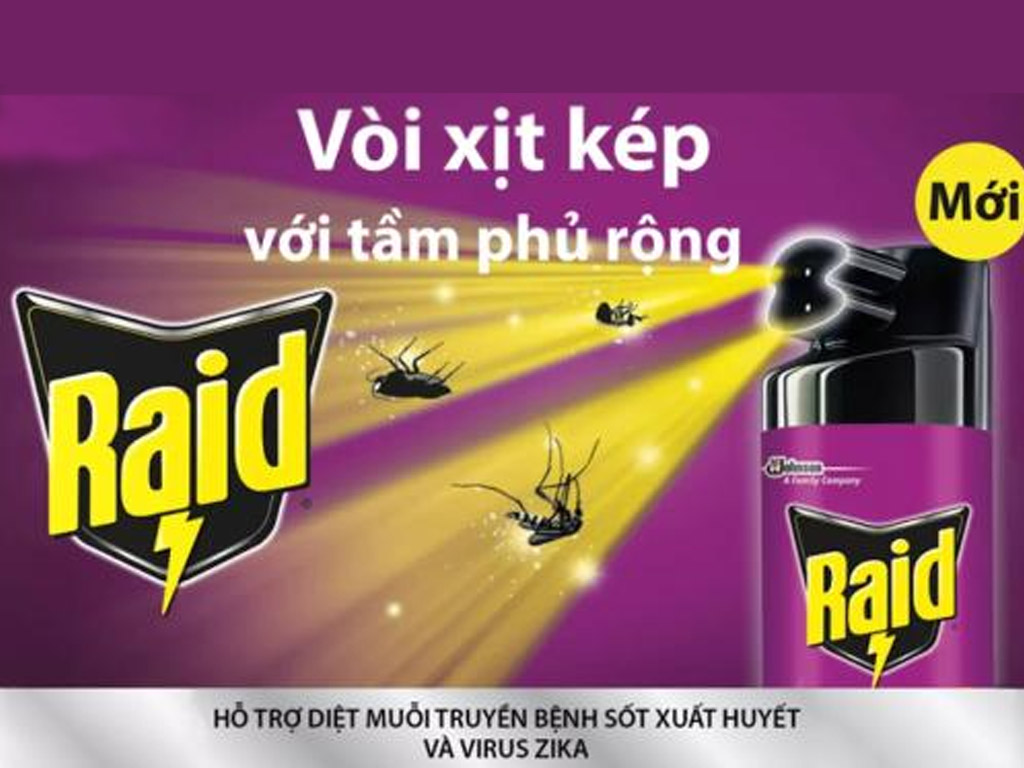 Bình xịt côn trùng không mùi Raid 600ml