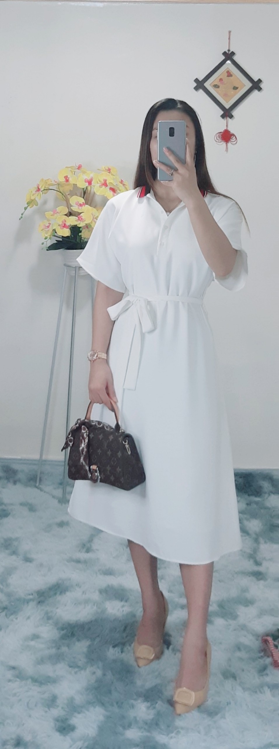 Đầm Tommy VNXK cổ sơ mi siêu xịn