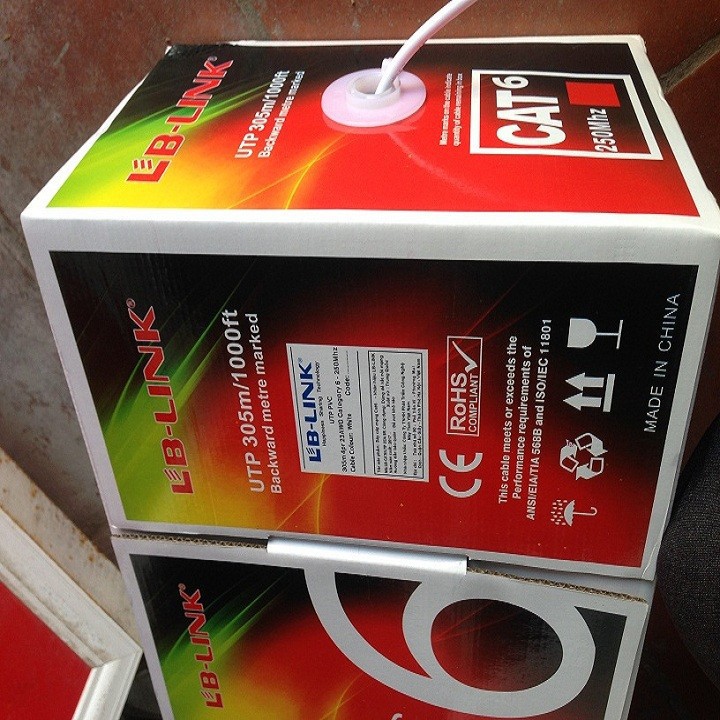 [Có sẵn] [Giá hủy diệt] [Rẻ vô địch] Dây mạng Cat6E LB-Link 305m đủ (VNCT phân phối)