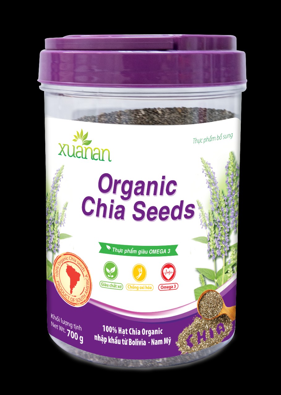 Hạt Chia Organic Xuân An Gói  300gr(Tặng Khuyến Mãi Kèm Theo)