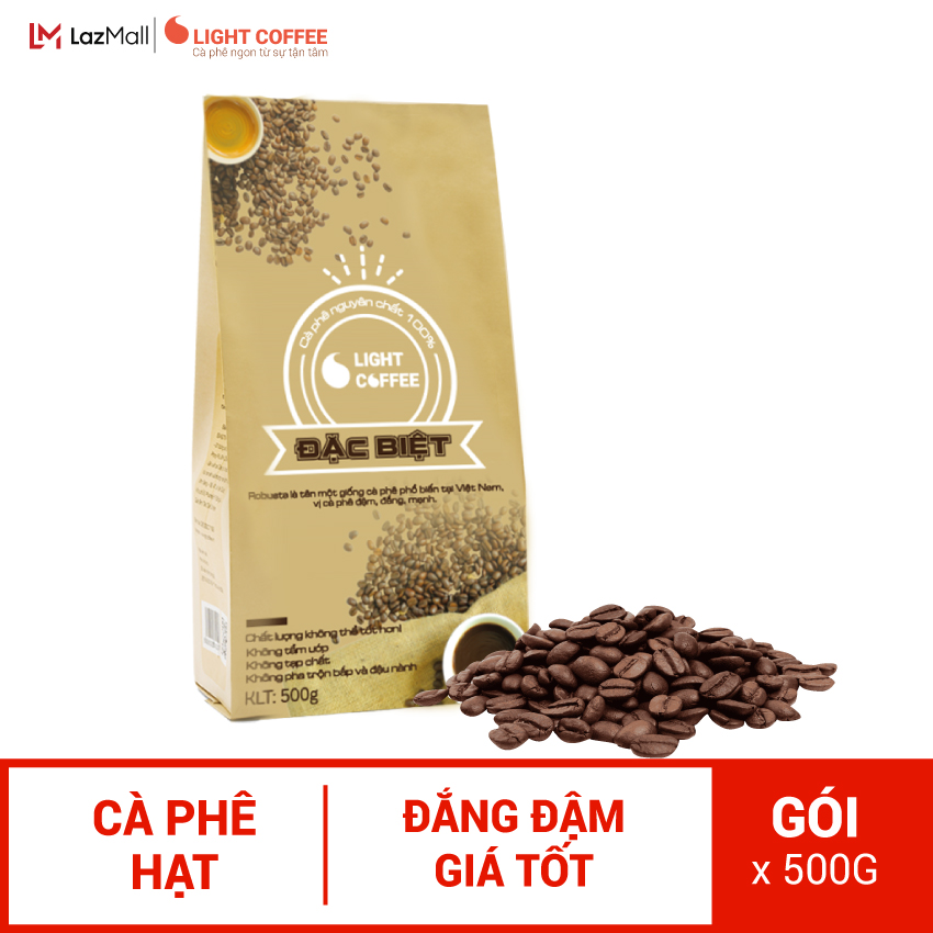 Cà phê hạt Đặc Biệt - nguyên chất 100% - Light Coffee - 500gr