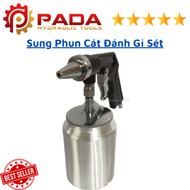 Sung phun cát đánh gỉ sét - bình chứa 1000ml - giá rẻ - chất lượng