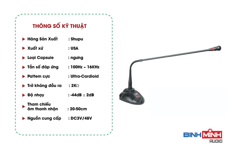Micro cổ ngỗng Shupu EDM 78A