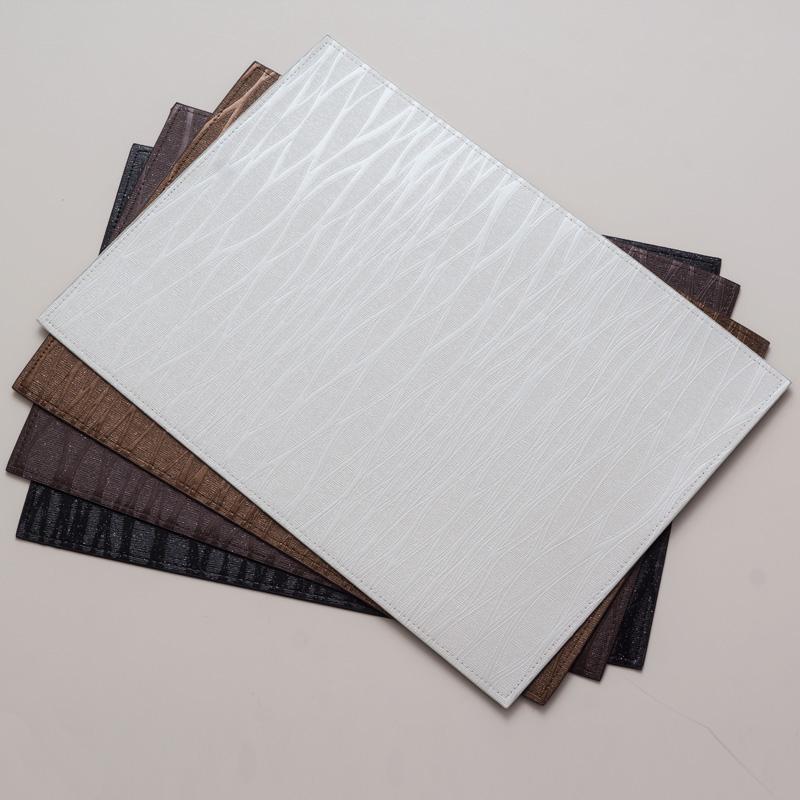 PVC Placemat Rectangular Western Food Heat Resistant Mat European Style Oil Resistant Table Mat cha ji dian Students Waterproof Thick Bowl Coaster