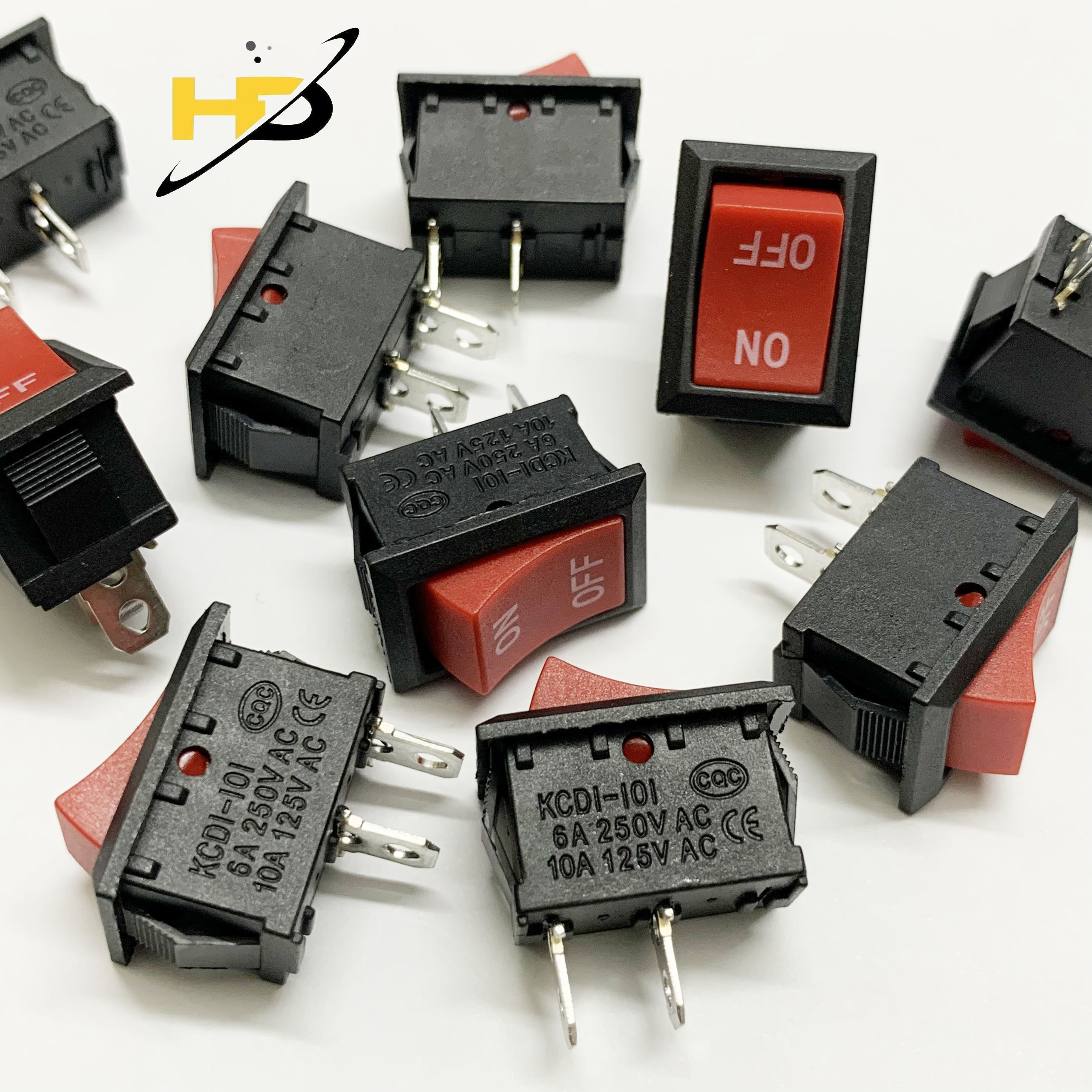 Combo 3 Chiếc Công Tắc Bập Bênh 6A 250VAC 2 Chân-Contact ON/OFF