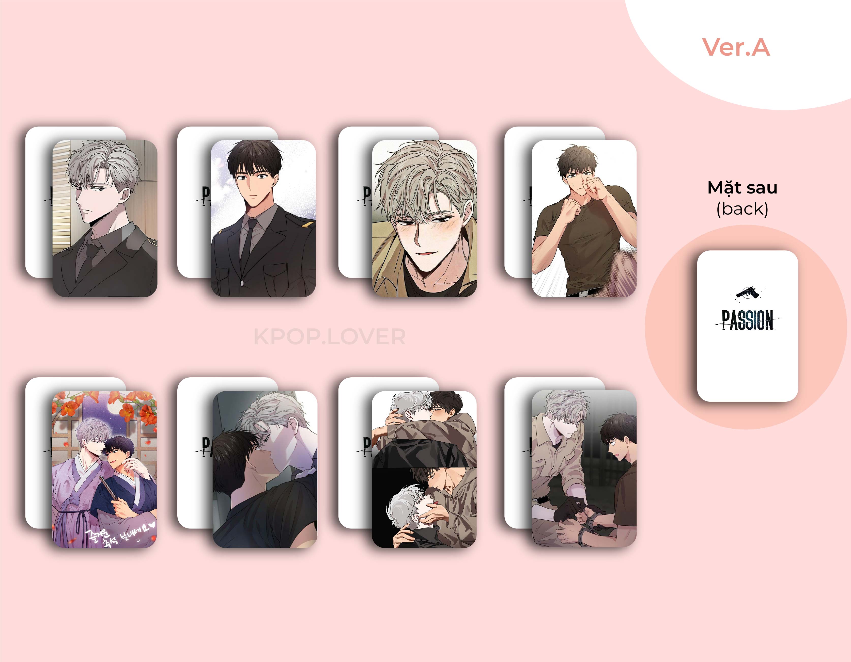 SET 8 CARD BO GÓC PASSION