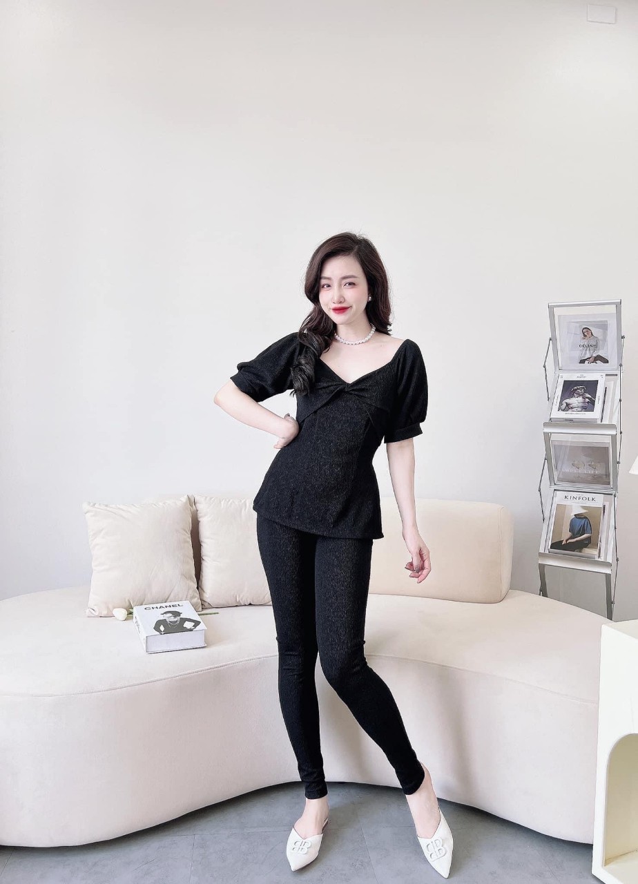 Set bộ thun gân mặc nhà