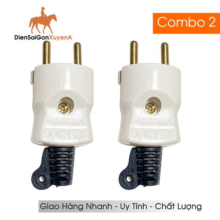 Combo 2 hoặc 1 phích cắm điện siêu tải 4500w - phích cắm điện chịu tải 4500w ánh sao
