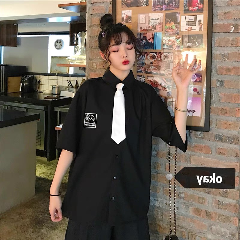 Áo sơ mi Mèo kèm cà vạt