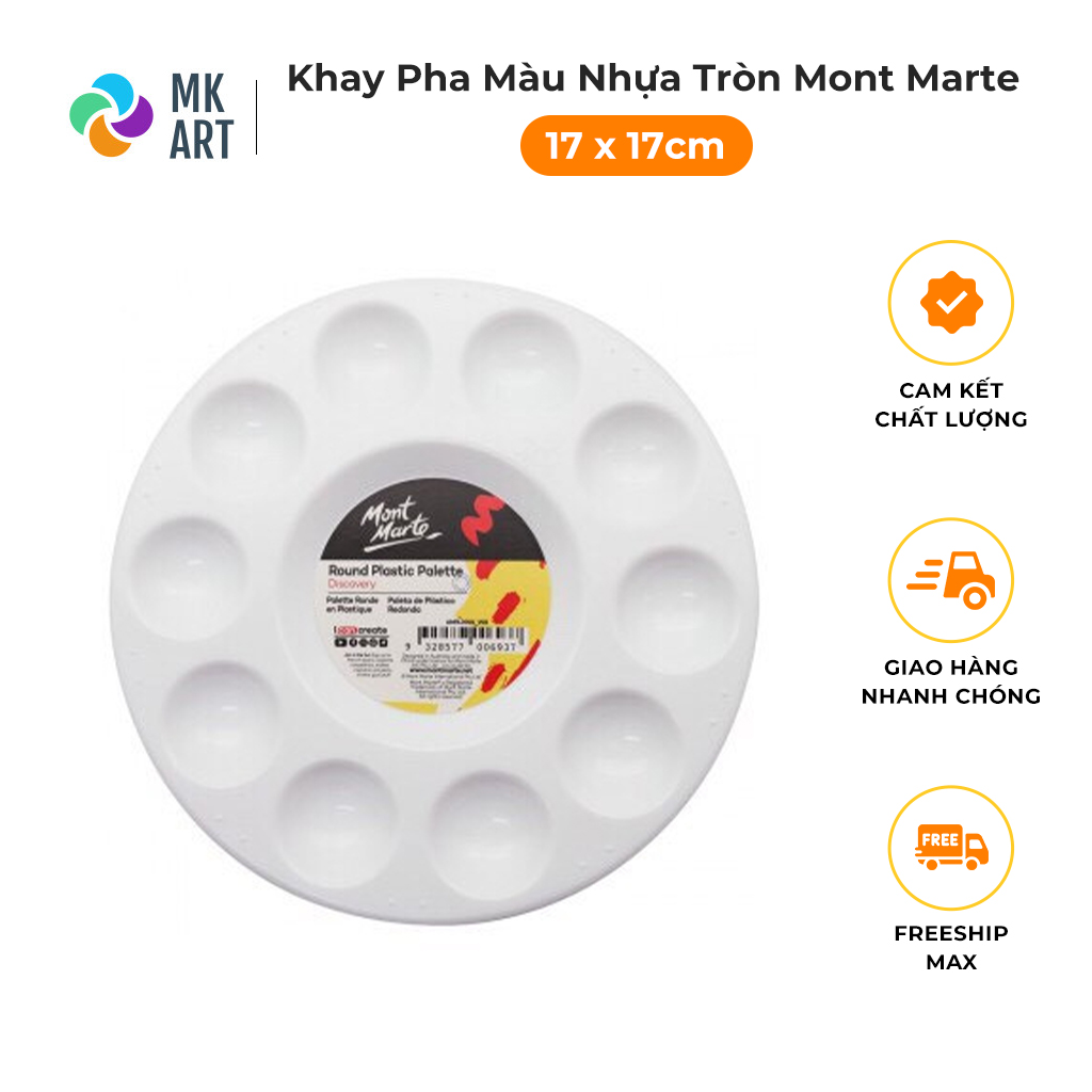 Khay pha màu nhựa tròn mont marte