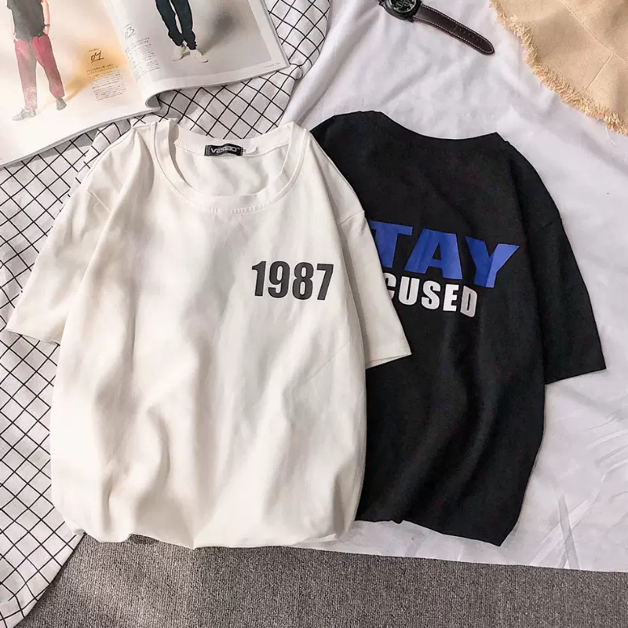 Áo thun Stee STAY FOCUSED 1987 Unisex