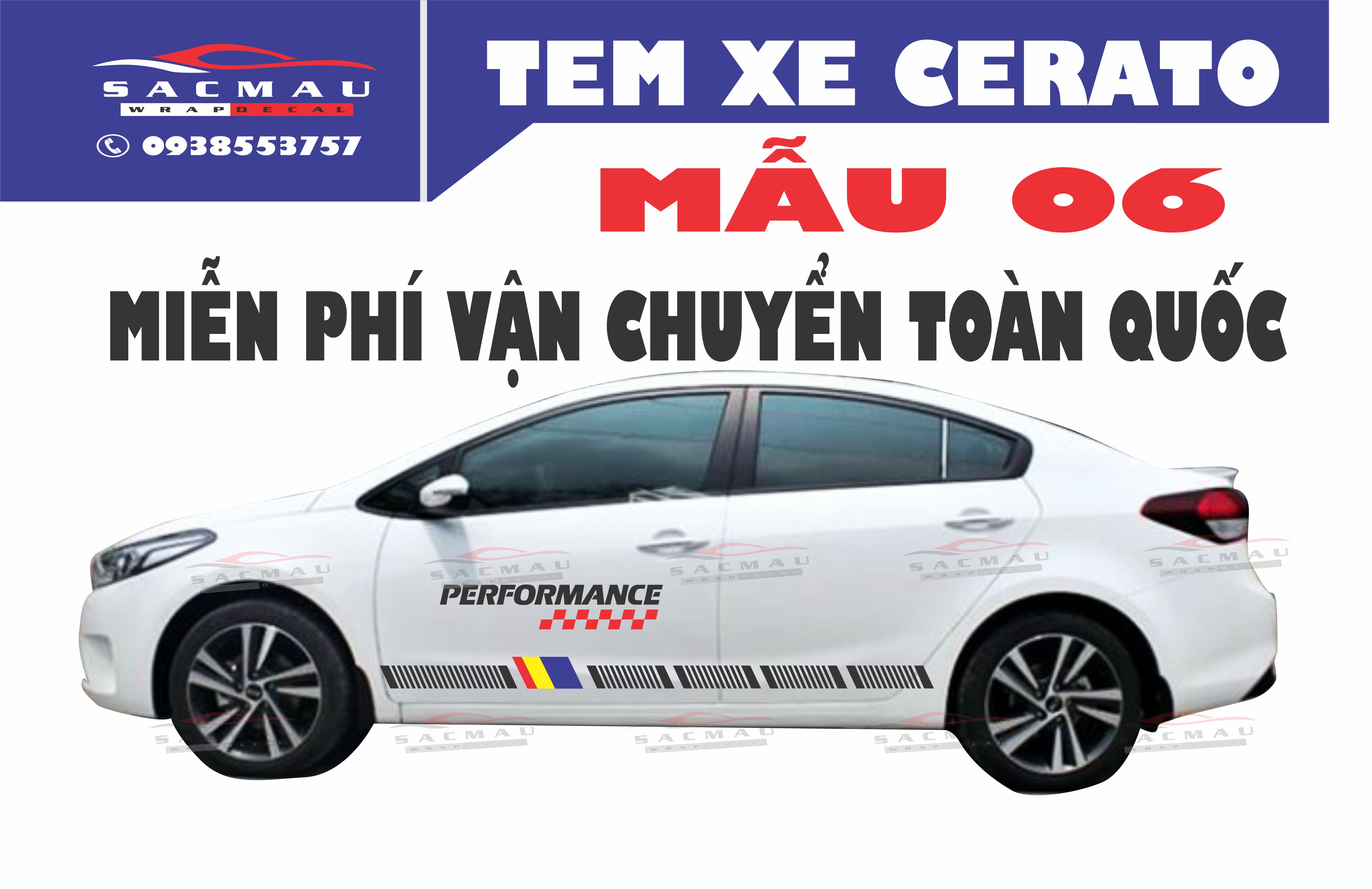 Tem dán xe KIA Cerato - k3  (6 mẫu cực đẹp )