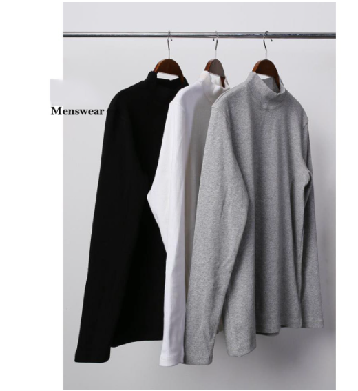 Áo giữ nhiệt nam, áo thun nam dài tay cotton cổ cao 5cm co dãn 4 chiều siêu ấm