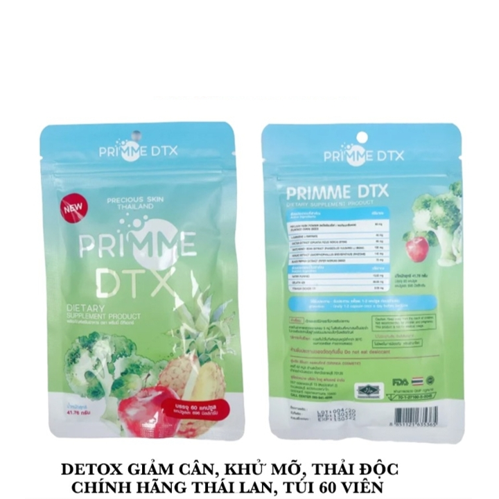 (Mẫu mới) Detox Prime Tiêu Mỡ Thải Độc - Thái Lan Chuẩn
