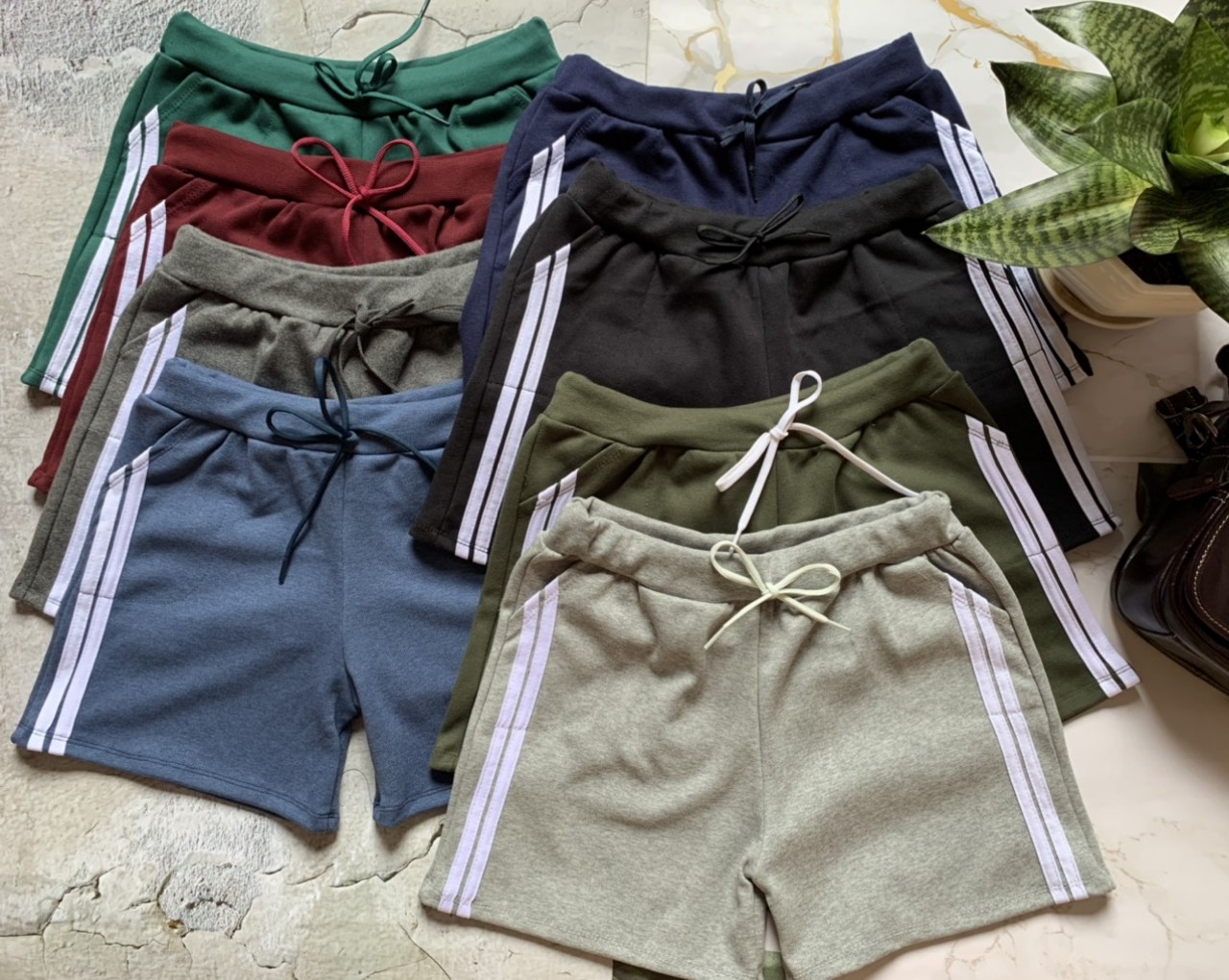 QUẦN SHORT THUN NỮ PHỐI SỌC - QUẦN ĐÙI NỮ