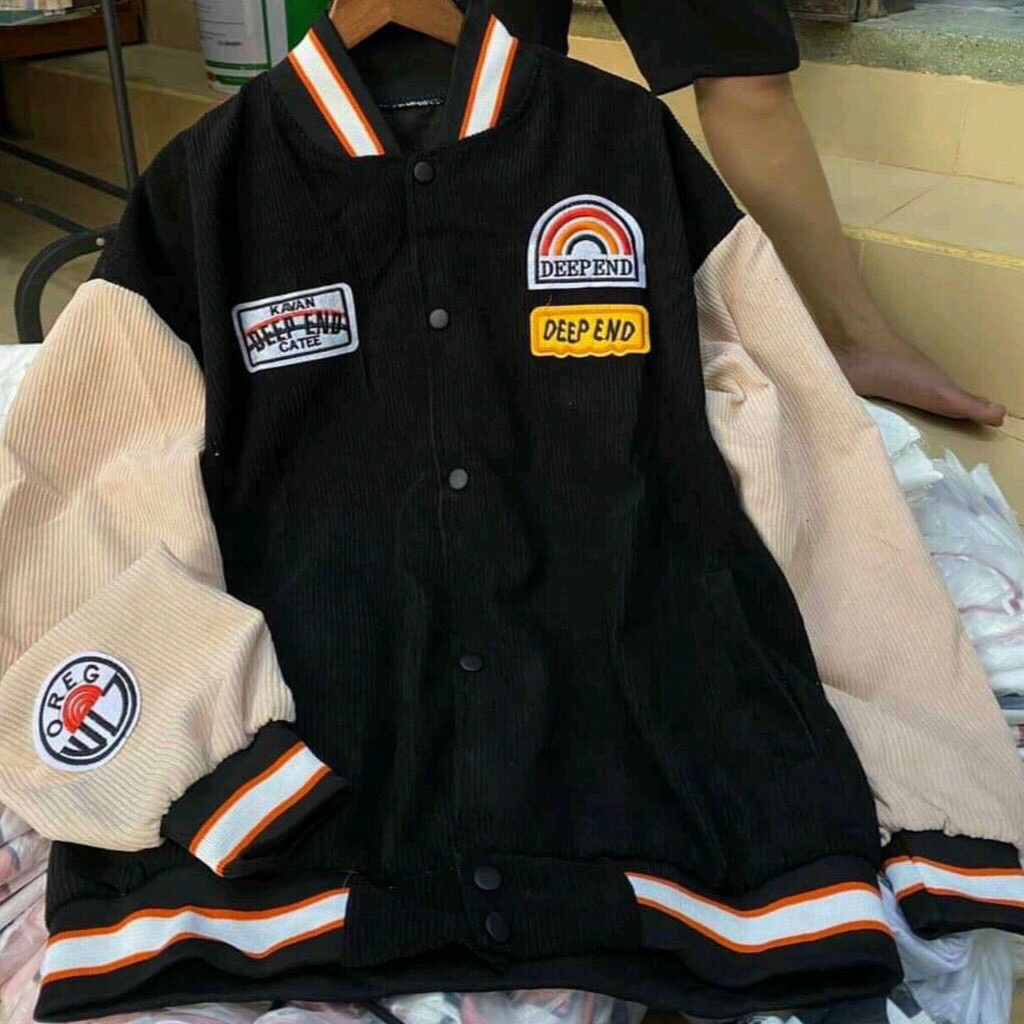 Áo Khoác Bomber Nữ Nhung Tăm In Hình Cầu Vồng Cực Xinh - CLITUS FASHION