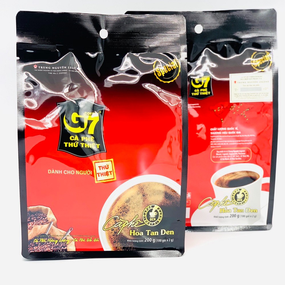 01 Bịch Cà phê hòa tan đen G7 Bịch 100 gói( Không đường Không sữa)
