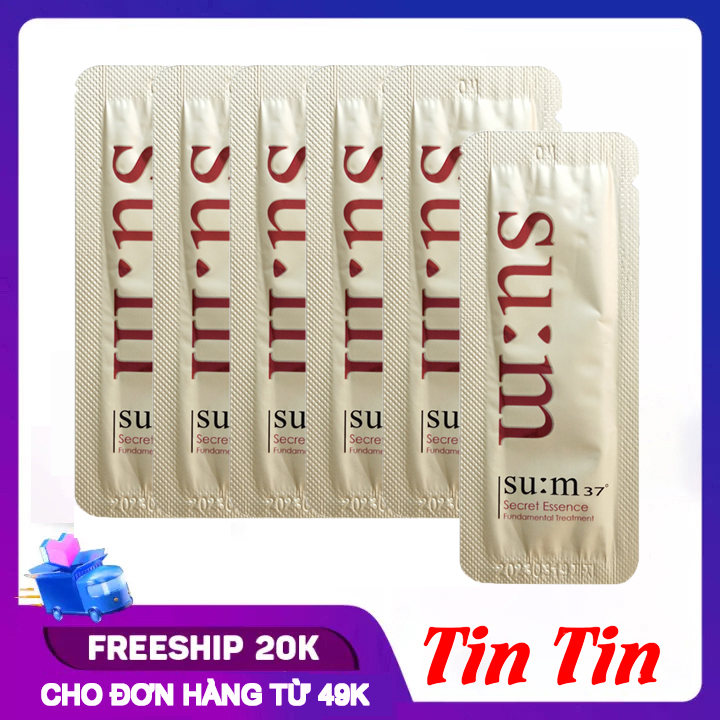 Combo 20 Gói Sample Nước Thần Cải Thiện Làn Da Su:m37 Secret Essence Advanced Sync Program 1ml x 20 - sum37