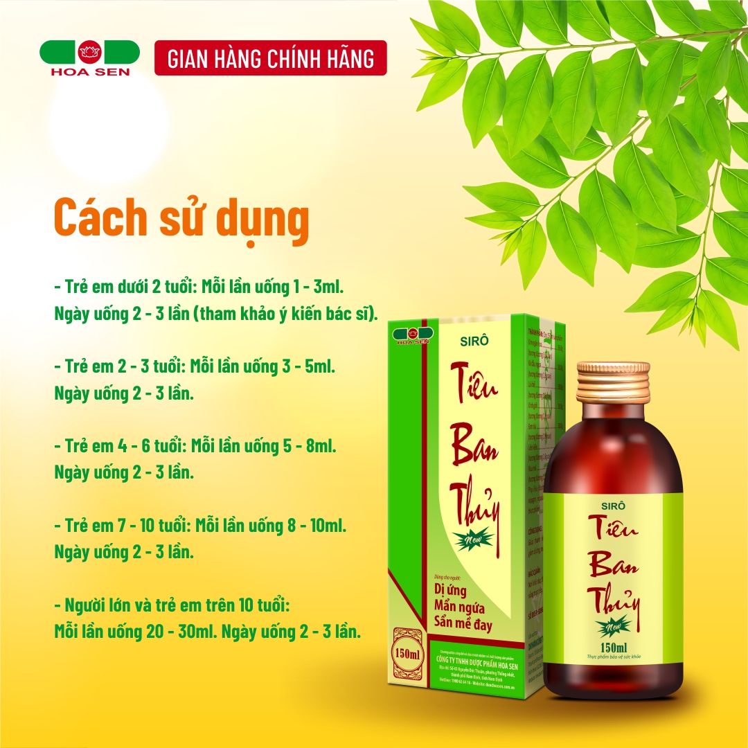 Siro Tiêu Ban Thủy - New (Hàng chính hãng)