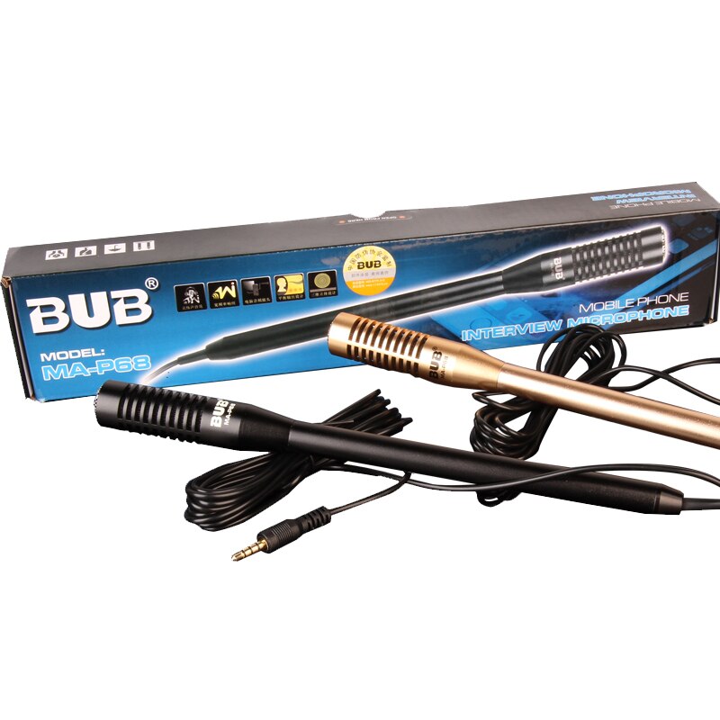 Micro phỏng vấn cho điện thoại và máy ảnh BUB MA-P18 (Đen)
