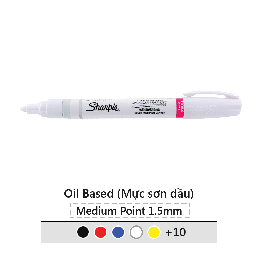 [HCM]Bút sơn dầu vẽ đa chất liệu Sharpie Oil Based - Medium Point
