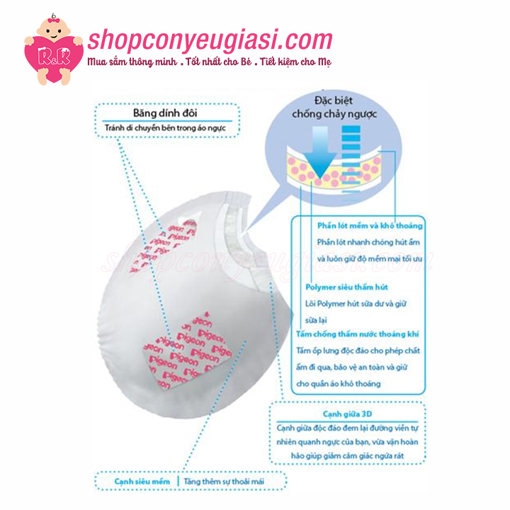 Miếng Lót Thấm Sữa Pigeon 30 Cái/Hộp