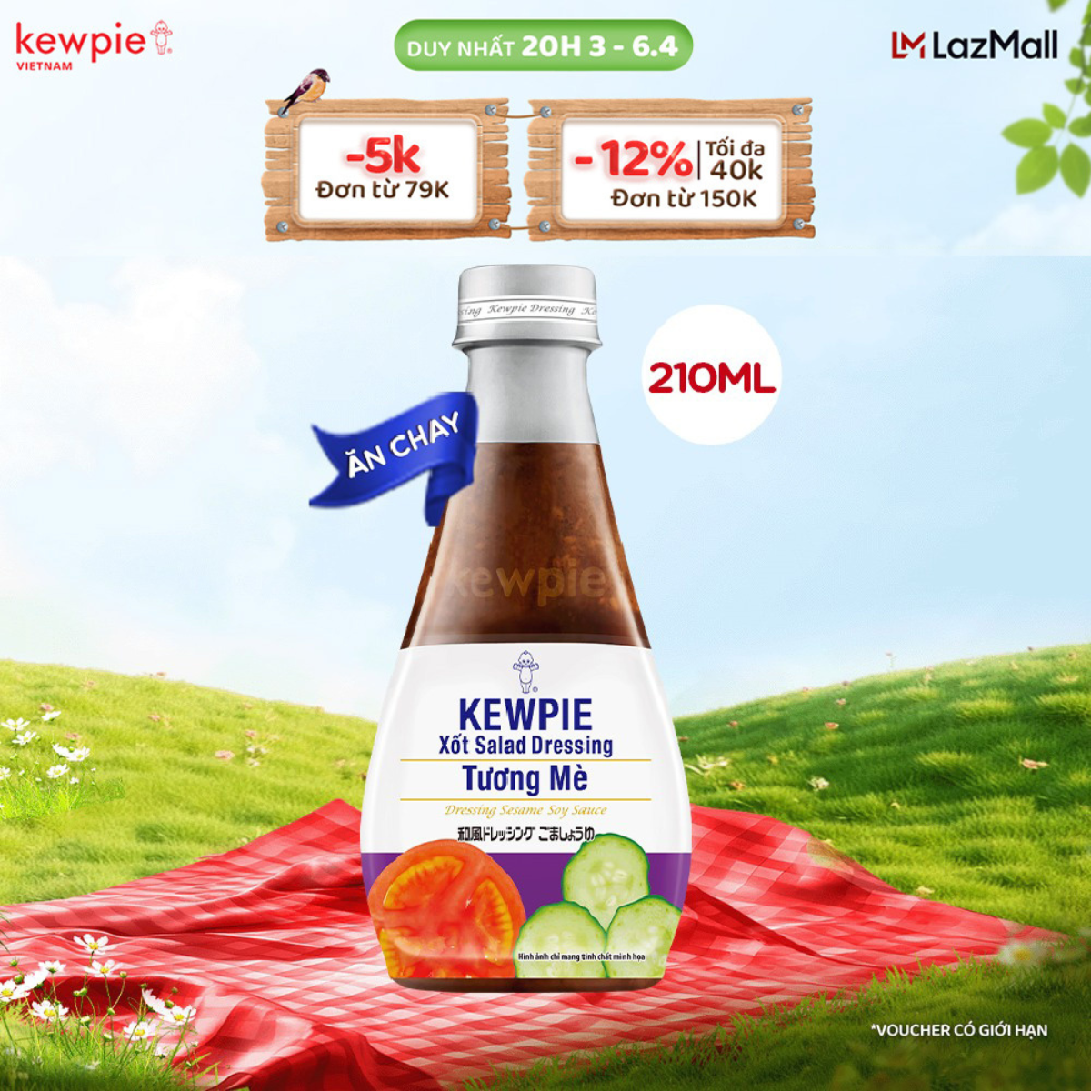 Xốt Salad Dressing Tương Mè Kewpie 210ml