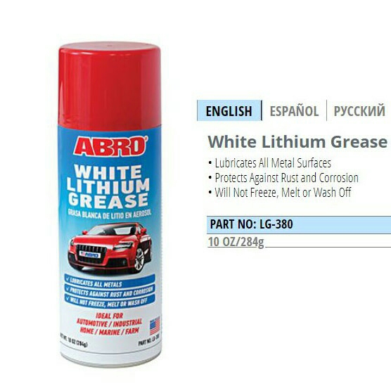 Chai Xịt Mỡ Bò Dạng Nước ABRO WHITE LITHIUM GREASE 284g