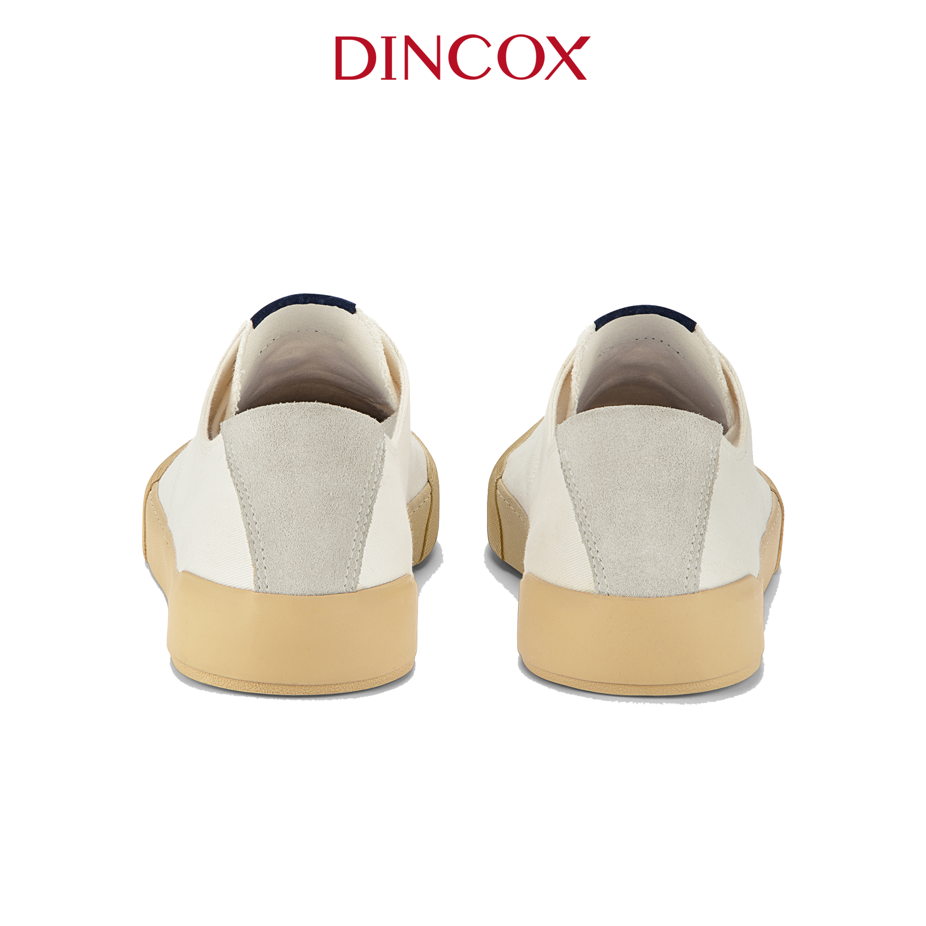 Giày Sneaker Dincox Vải Canvas Nam Nữ E22 White