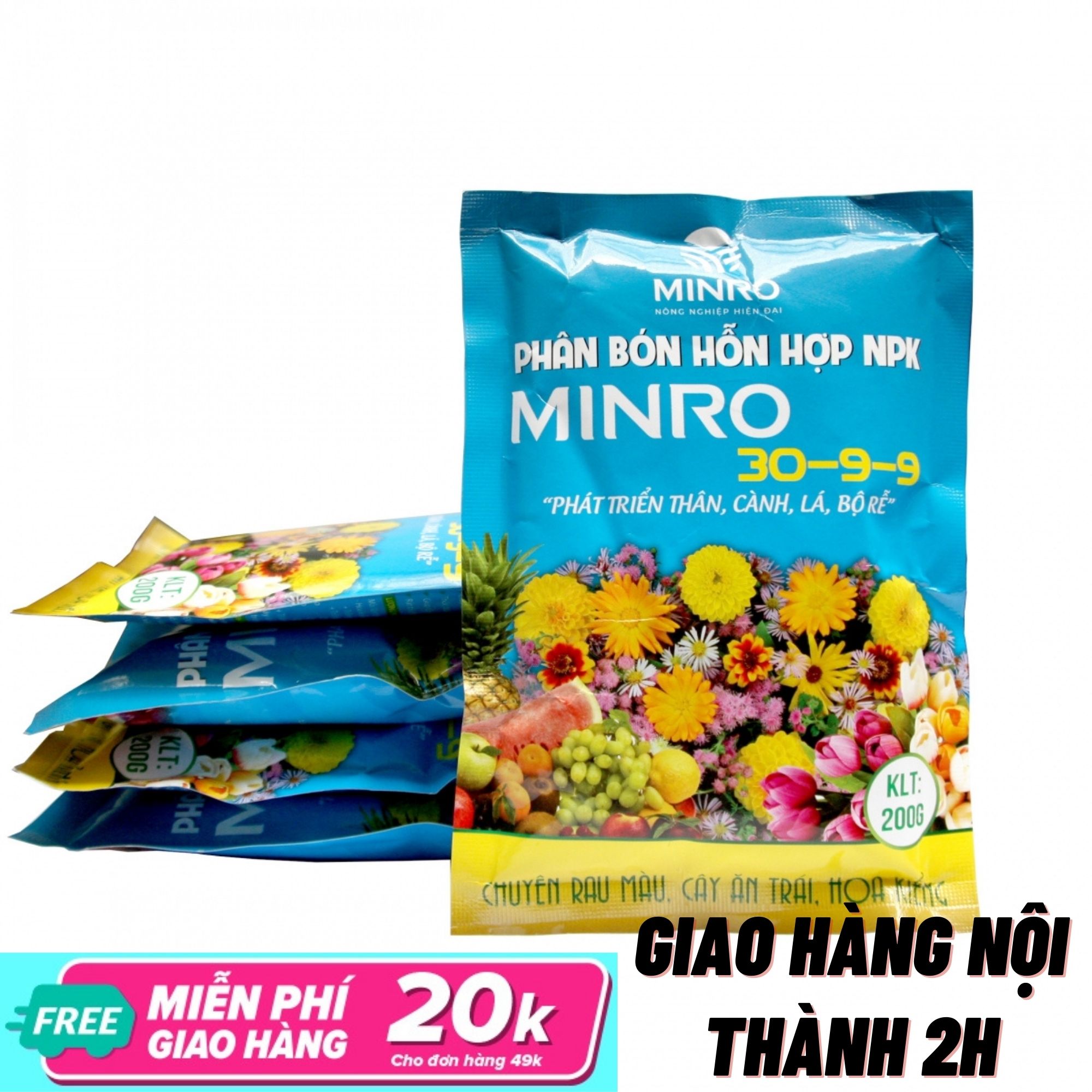 Npk minro compound fertilizer 30-9-9 200gr phat trien co. te