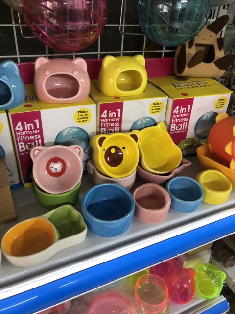 Chén ăn sứ hình thú cho Hamster