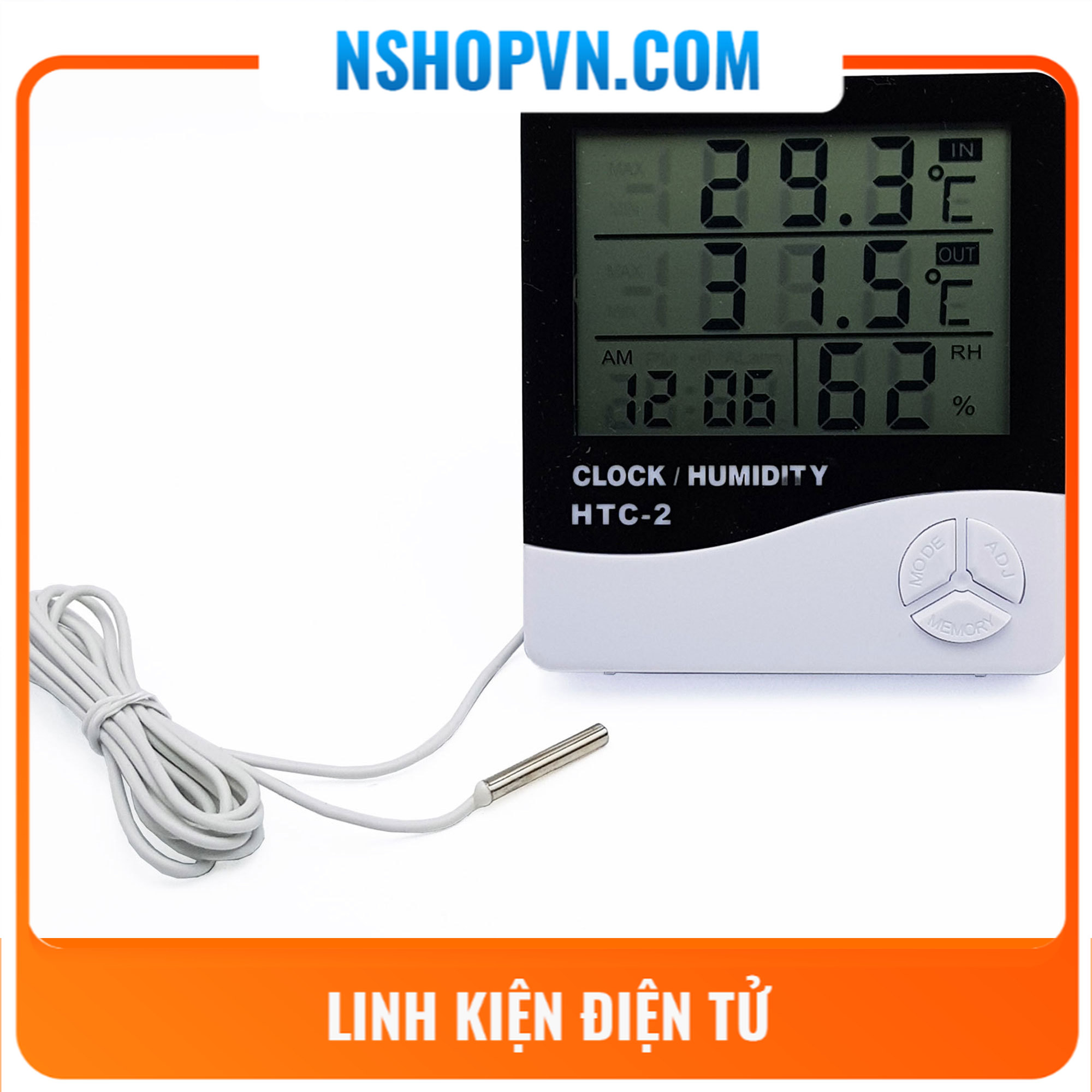 Đồng hồ đo nhiệt độ và độ ẩm htc-2