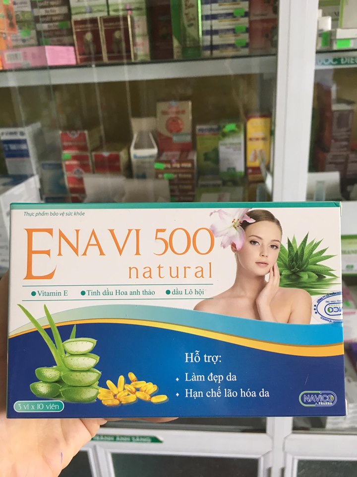 Enavi 500 - vitamin e làm đẹp da , hạn chế lão hóa da