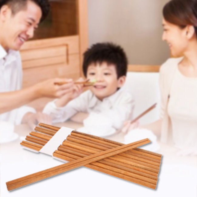 COMBO 10 Đôi Đũa Gỗ Tự Nhiên Màu Nâu