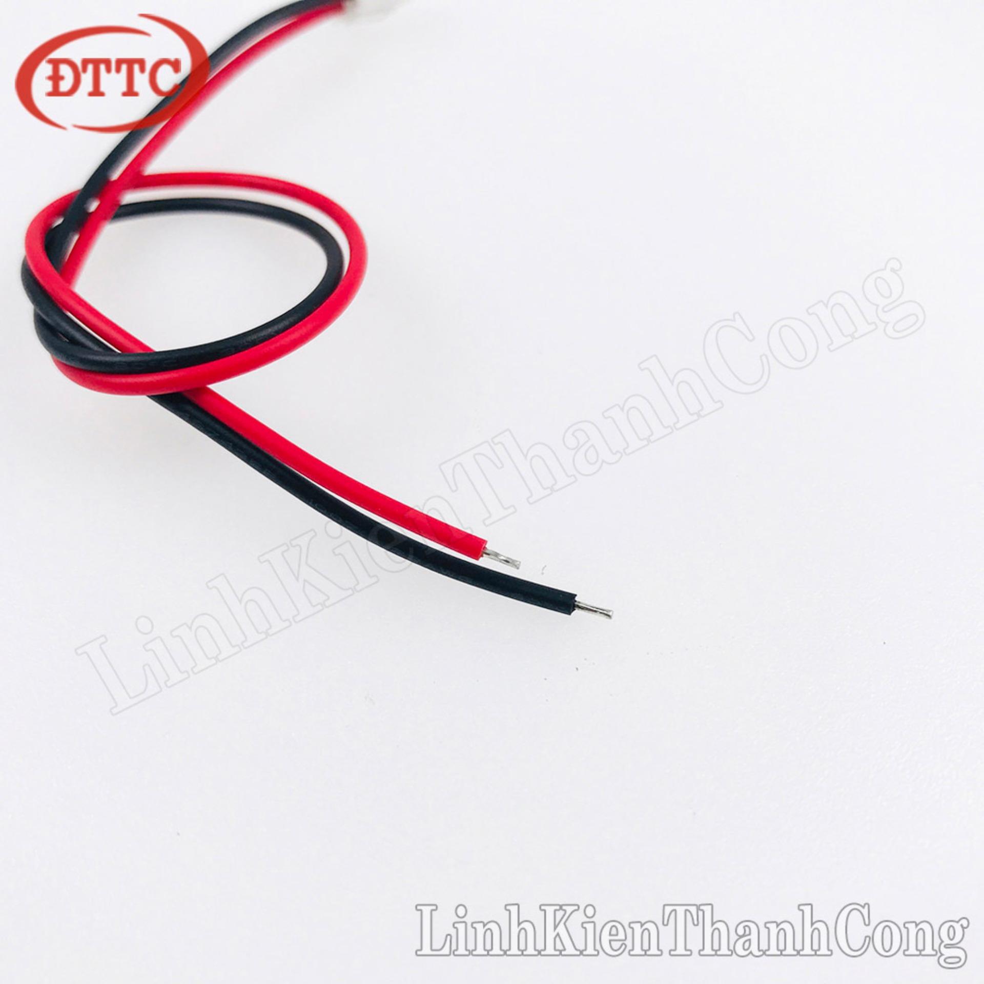 Cáp 2 sợi, 1 đầu cái XH2.54-2Y dài 20cm (lõi 22AWG)