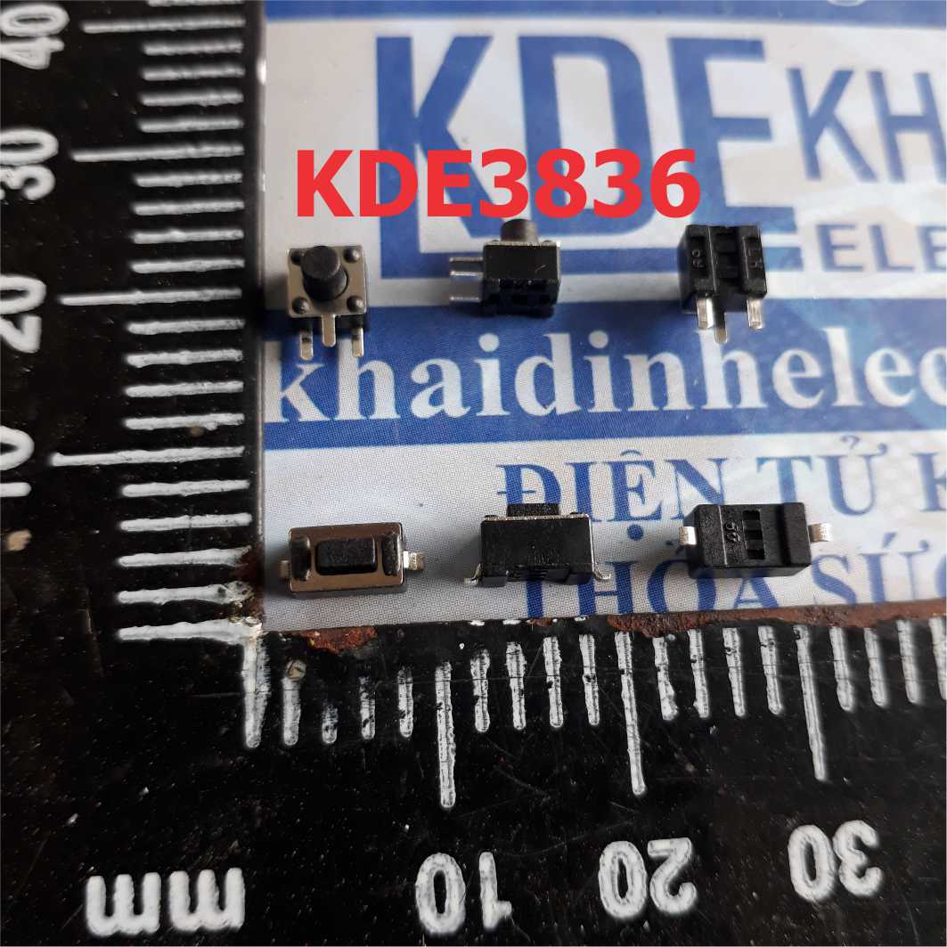 20 cái NÚT NHẤN RESET DIP LOẠI ĐỨNG 4.5x4.5x5mm, MÀU ĐEN LOẠI NHỎ (gói 20 cái) kde3836