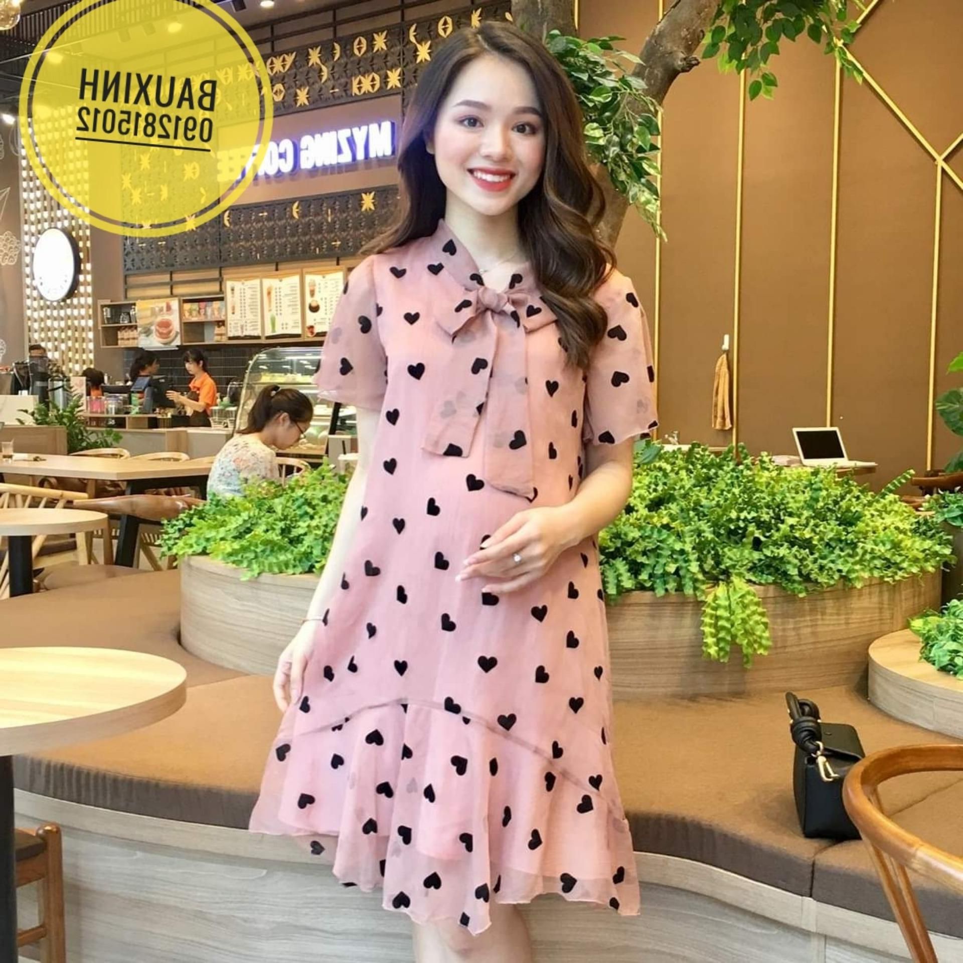 [FREESHIPMAX] Váy suông tay cộc đầm suông dáng dài mùa hè dành cho nữ-mẹ bầu mặc đi làmđi chơi-đồ bầu đẹp
