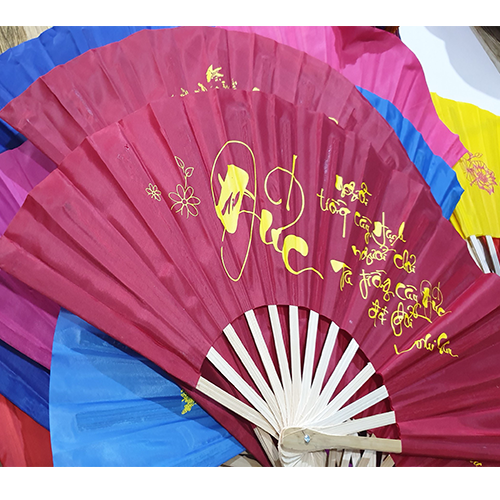 Quạt vải thư pháp & nhiều màu và kích cỡ